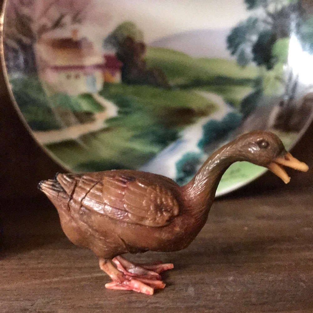 Vintage Miniature Duck Figurine